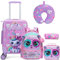 HTgroce 5pcs Valise Enfant Fille, Cabine Enfant, Valise Enfant Roulette avec 4 Roues Pivotante à 360° Valise pour Enfant