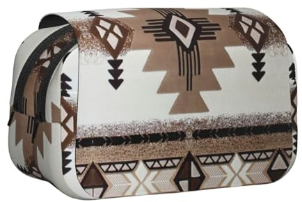 KAPPTYY Federmäppchen mit Indianer-Aufdruck für Bleistifte, praktische Aufbewahrungsbox für Aquarellstifte oder Marker, Schwarz , Einheitsgröße, Taschen-Organizer