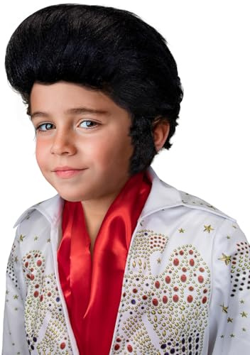 Funidelia Elvis Perücke für Jungen. Kostümzubehör für Kinder