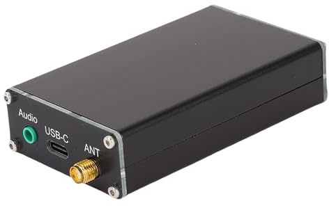 Sxhlseller Transmisor FM de 0.5W, Transmisor de Transmisión FM Portátil con Pantalla LCD, Transmisor Estéreo FM para una Pequeña Estación de Radio FM con Antenas Telescópicas de 1 M 2 Km