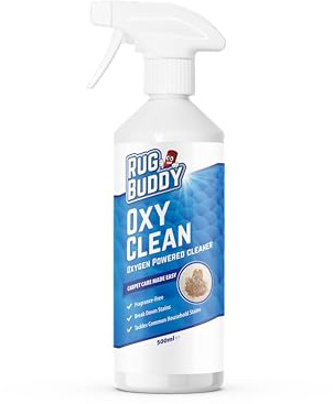 Rug Buddy Oxy Clean Stain Remover Unscented 500ml | Oxygen Powered, Carpet & Upholstery Cleaner, Deep Cleaning Spray, For Rugs, Soft Furnishings & Mattresses