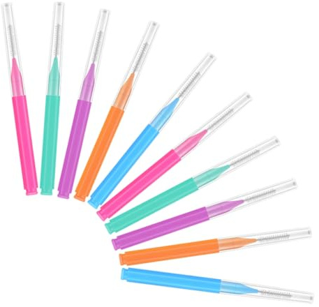 ERINGOGO 50 Stück Interdentalbürsten mit PP und Edelstahl Ergonomisch Geformt Kompakt und Leicht für Gründliche Reinigung der Zahnzwischenräume bei und Zahnpflege Unterwegs