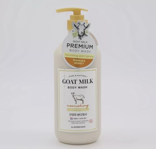 Shower Mate ~ Pure & Natural Goat Milk Nourishing Body Wash With Manuka Honey 800ml