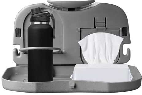 Tablette Plateau Pour Siège Arrière De Voiture - Bureau Pliable Pour Voiture Avec Porte-Gobelet | Bureau Arrière Portable pour Travail Voyage Repas en Camping