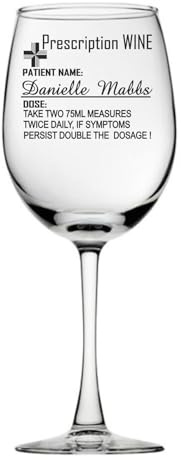 Personalised Engraved Prescription Wine Glass