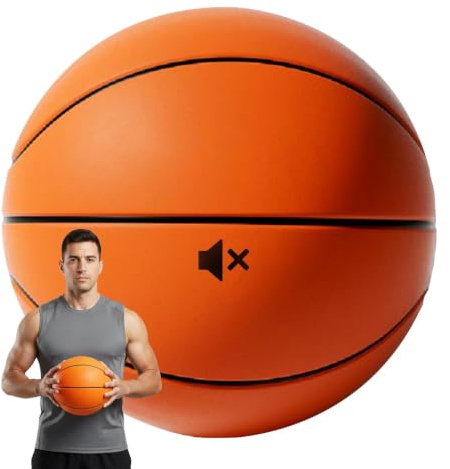 Silent Basketball, 24cm Leiser Indoor Hochbelastbarer Hochelastisch Schaumstoffball für Teenager, Lautlose Basketball, Hochdichter Schaumstoffball für Das Training im Raum, Lightweight Ball
