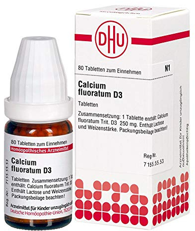 DHU Calcium fluoratum D3 Tabletten, 80 St. Tabletten
