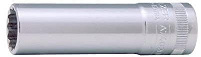 Bahco A7402DZ-1/4 3/8-Inch Bi-Hex Deep Length Socket, Silver, 1/4-Inch