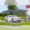 Beckmann Aluminium-Carport und -Terrassendach 311 x 496 x 218 cm Anthrazit