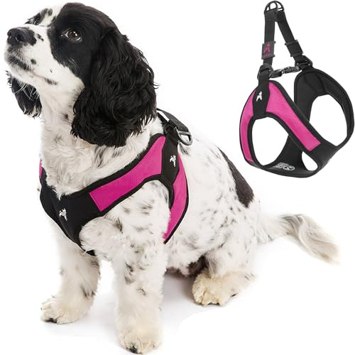 Gooby Easy Fit Step-In Harness Light and Comfortable, Medium, Hot-Pink