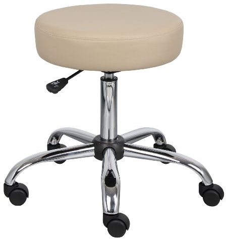 Boss Office Products Be Well Medical Spa Stool in Beige, 250 (B240-BG)