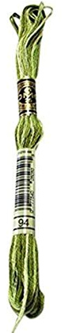 DMC 117-94 6 Strand Embroidery Cotton Floss, Variegated Khaki Green, 8.7-Yard