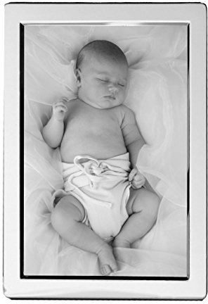 Fink versilberter Bilderrahmen 9x13 cm Fotorahmen glänzend glatte Leiste