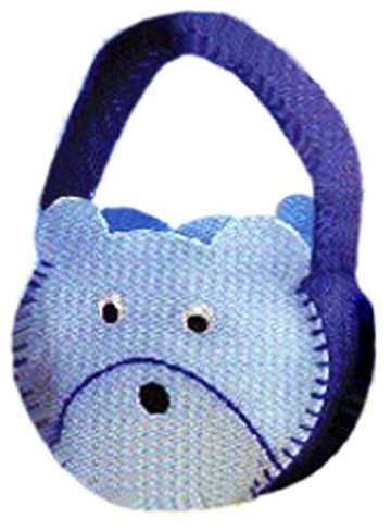 EDUPLAY 210-007 Kinder Filz Tasche Täschchen Bastelset, groß, Bär, blau (1 Set)