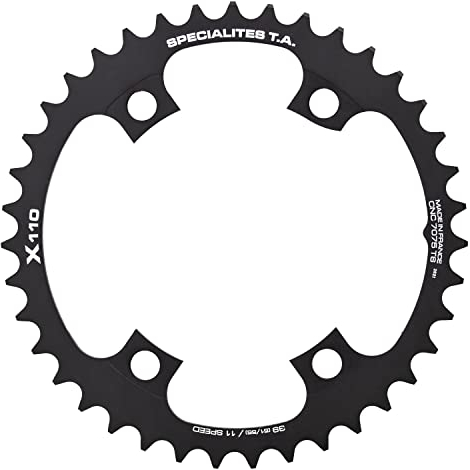 SPECIALITES 39 Dientes SH-6800 Plato ULTEGRA Single 10V x Negro, Unisex-Adult, Black
