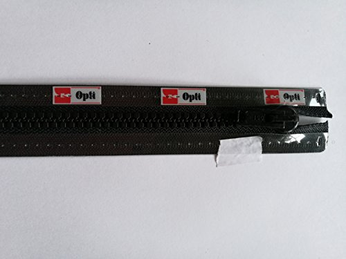 Opti P60-40-00000 Reißverschluss, 100Prozent Polyester, 00000 Schwarz, 40cm