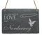 Schiefertafel Schild graviert Love & INSEL NORDERNEY - Türschild Dekotafel 22x16cm