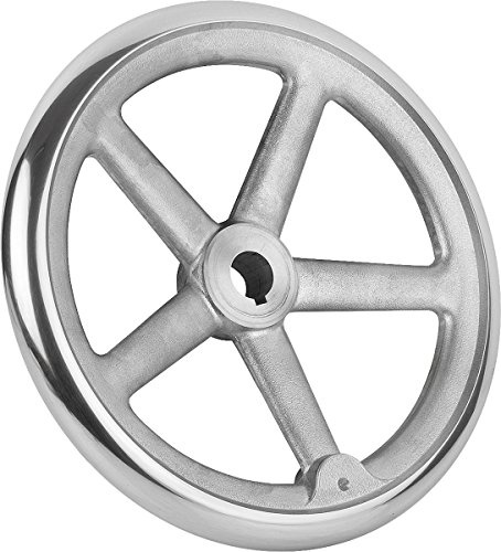 KIPP – Bedienteile | Normelemente K0160.1180X18 Handrad mit Nut Aluminium, ohne Griff, Komp:Aluminium, 18, 180, D1=180mm D2=18mm