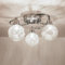 AUROLITE AL1034 BOLLA 3xG9 LED Semi Flush Ceiling Light, Polished Chrome Finish, 12W, Ideal for Living Room, Bedroom, Kitchen, and Hallway, Swirl, Natural White 4000K