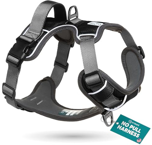 Embark Adventure No Pull Dog Harness, Heavy Duty Vest, Black X-Small