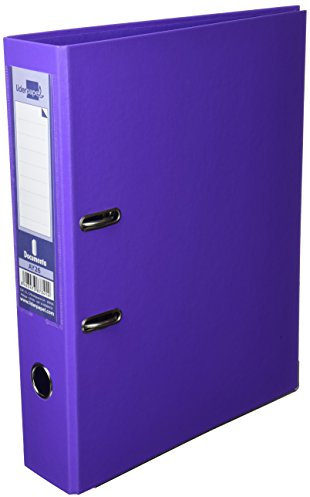Archivador de palanca liderpapel folio documenta forrado pvc con rado lomo 75 mm lila compresor metalico