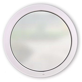 Rundfenster - Festelement Satinato Milchglas - 2-Fach Verglasung - 70 mm Rahmenprofil - Ø: 900 mm