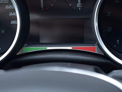 Interieur Stahlabdeckung mit italienischem Flaggenemblem für Alfa_Romeo GIULIETTA - 1 Stück Emblem Platte Dekor
