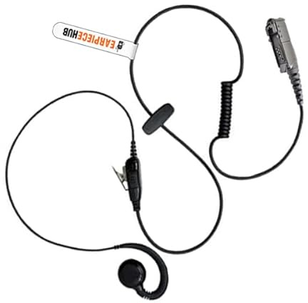 Motorola Mototrbo DP2000 DP2400 DP2600 Multi-Pin C-Form Inline Swivel Style Earpiece Police Security Funk Kopfhörer Headset PTT Mikrofon für 2-Wege-Radio
