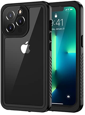 Lanhiem for iPhone 13 Pro Case, IP68 Waterproof Dustproof Shockproof 13 Pro Cases with Built-in Screen Protector, Full Body Protective Front and Back Cover for iPhone 13 Pro - 6.1 inch (Black)
