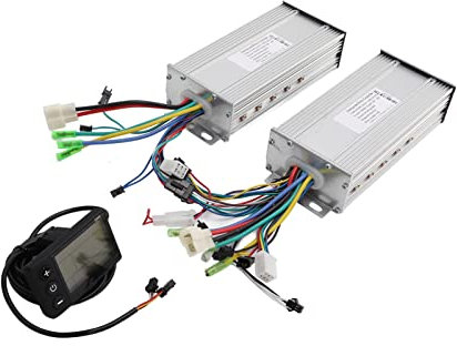 Jiawu Brushless Motor Controller, 36V/48V 1000W Brushless Controller LCD Display Gute Zähigkeit Dual Drive Controller für Elektrofahrrad für Elektroroller