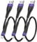 Short iPhone Charger 3Pack 1ft for MFi Certified, OIITH 12inch iPhone Data Cable, 2.4A Fast iPhone Charging Cord Compatible with iPhone 13 12 11 Pro MAX XS Xr X 8 Plus 7-Purple