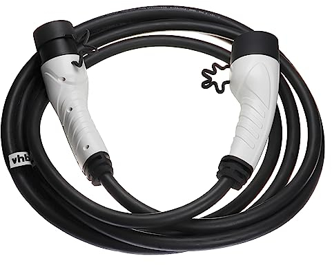 vhbw Ladekabel Typ 2 zu Typ 2 kompatibel mit Citroen e-Berlingo, e-C4, e-Spacetourer Elektroauto - Verbindungskabel, 3-phasig, 32 A, 22 kW, 5 m