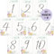 Tischnummern Hochzeit 1 bis 10 by Things of Happiness | Nummern Zahlen für Geburtstag Party Empfang Veranstaltungen Catering | Dekoration Hochzeit Tisch(Blumen Pastell)
