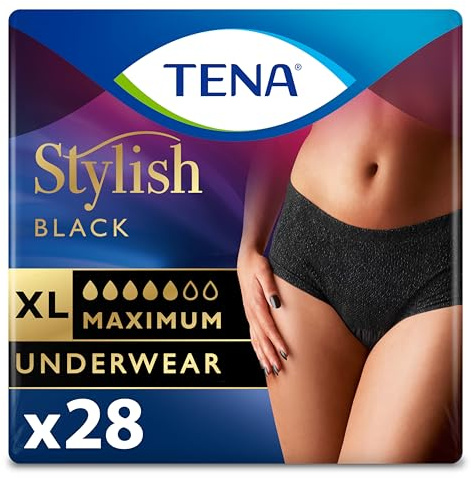 TENA Stylish Black Underwear XL