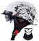 Mezzo Casco Da Motociclista Portatile Casco Scodella ECE Omologato Sicurezza Estivo Casco Jet Per Donna Uomo Con Visiera Casco Aperto Caschi Cromwell Per Scooter Cruiser 11,XL:61-62CM