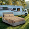 Wohnmobil-Etagen-Bettlaken-Set – 182,9 x 203,2 cm Camper RV King Size Taupe – Kinderbett RV Etagenbett & LKW-Schlafer – 4-teiliges Bettlaken-Set perfekt angepasst für Wohnmobil, LKW-Schlafer und