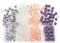 460+ Bead Kit of 4mm Bracelet Beads - Faceted Fire Polished Glass Beads for Jewelry Making Set, 4 Colors: Pink AB, Purple Luster, Crystal AB, Half Silver