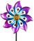 Dreamysoul, Windspiel für draußen, Durchmesser 24,4 cm × Höhe 101,6 cm, Metall-Windräder, kinetisches Windspiel für Garten und Rasen, Kunstdekoration für den Außenbereich (Violett)