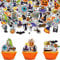 Catelves 60 Stück Halloween Essbare Tortendeko, Halloween Cupcake Toppers, Halloween Deko Kuchen Essbar, Halloween Dekoration Deko für Torten Essbar, Tortendeko Geburtstag Essbar, Deko Torte Essbar