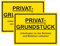 SL group - 2 Schilder Privatgrundstück 30 x 20 cm aus stabiler PVC Kunststoff-Platte - Hinweisschild Unbefugten ist das Betreten und Befahren verboten! - Warnschild für kein Zutritt u. Durchgang