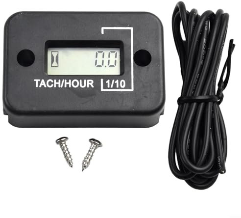 Chainsaw 2-Stroke Wireless Tachometer Waterproof LCD Display Digital Hour Meter Gauge Timer for Quad Bike Motorcycle Snowmobile lawn mower tractor truck