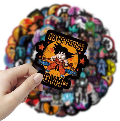 100PCs Dragon Ball Stickers Pack, Cartoon Anime Son Goku Stickers, Vinyl Decal Stickers for Hydro Flask, Laptop, Water Bottle, Stickers for Kids, Toddlers, Teens (DragBal100)