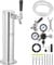 VEVOR Kegerator-Bierturm-Kit, Einzelzapfhahn-Bierumrüstsatz, Edelstahl-Fass-Bierturm-Zapfanlage mit Doppelmessgerät W21.8-Regler und S-System-Fasskupplung für Partys zu Hause