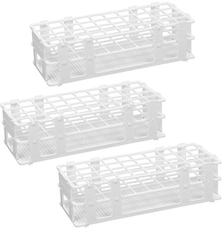 Röhrchenständer,Reagenzglas Rack,3 Stück Kunststoff Labor-Reagenzglasgestell für Röhrchen,abnehmbare Zentrifugenröhrchenständer für Labor,Gewerbe,Wissenschaft,Industrie (20 mm 40 Löcher)