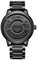Gosasa Mens Magnetic Levitation Watch Unique 3D Floating Ball Swiss Quartz Watch Roman Numerals, Waterproof Wristwatch with Leather/Steel Strap, A Black