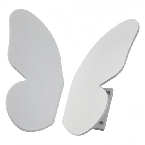 Metal Door Knobs 2Pcs Brass Butterfly Punch-Free Wardrobe Door Handle Cabinet Shoe Cabinet Handle-Glue Type-White