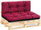 Amazinggirl Palettenkissen Outdoor Kissen Sitzkissen 80 x 120 cm - Auflagen für Paletten Europaletten Palettensofa und Palettenmöbel Palettenpolster Bordeaux