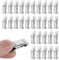 30 PCS Metal Clamps Mini Spring Clamp Alligator Clips Silver Flat Rustproof Duck Bill Clips for Wire Photo Curtain Crafts Hanging Paper Crafts DIY Decoration