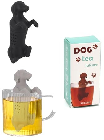 HUANR 2er-Pack Tea Strainer, Silikon Tea Infuser, Kreativ Teezubehör, 3D | Welpenform Teesieb für Teekanne, Geeignet für Teetassen, Teekannen, Geschenke