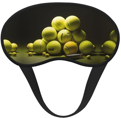 Verdunkelnde Schlafmaske mit Tennisdiagramm und elastischem Banddesign, passend für alle Kopfformen, ideal für Reisen, Büro und Schichtarbeit